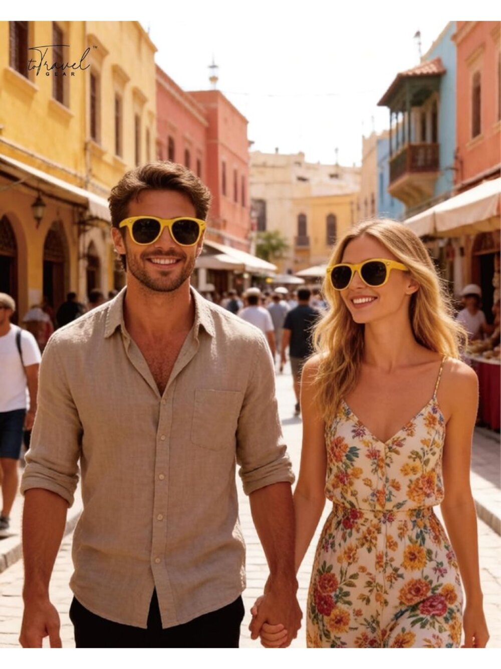 Women's Yellow Trendy Rectangle Sun Glasses Classic Designer Shade UV Protection - Picture 7 of 7